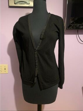 Cartier Black V-Neck Button Cardigan
